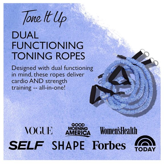 🌸 NIB Toning Ropes & Sweat Towel DUO by Tone it Up - At Home Resistance Ropes - Picture 5 of 13